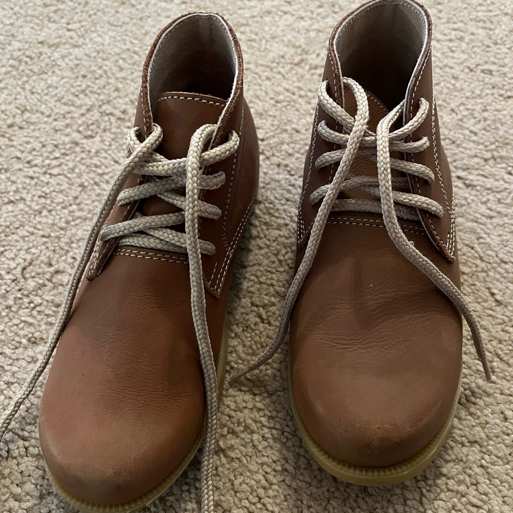The Humble Soles Brown Leather Lace-Up Boots size 30